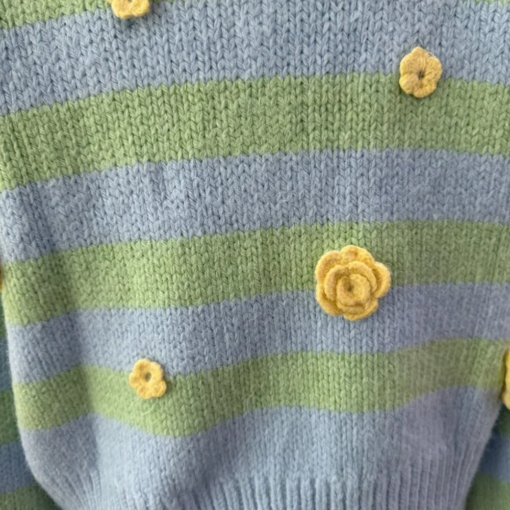 Zara Bloomstripe Sweater NWT Size Medium - Picture 7 of 7